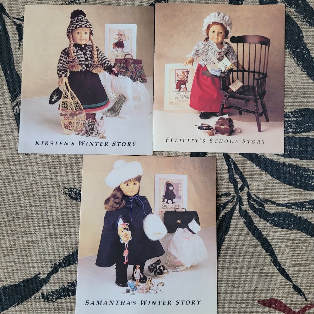 American Girl KIRSTEN, SAMANTHA, FELICITY PAMPHLET Pleasant Comp 1991 Borderless